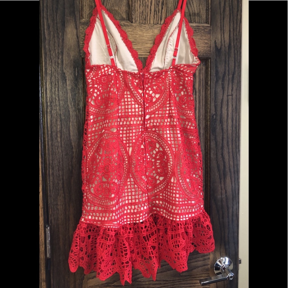 Women’s Sexy Summer Dress Size Small Hot Red Charlotte Russe Cocktail Gown Prom - Picture 6 of 8